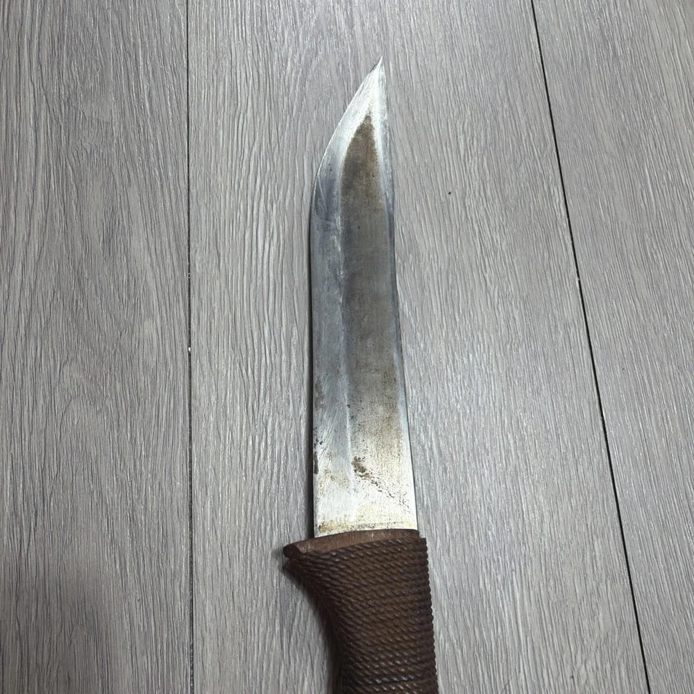 Vintage US WW2 Knife Ka-Bar Braided Handle 12